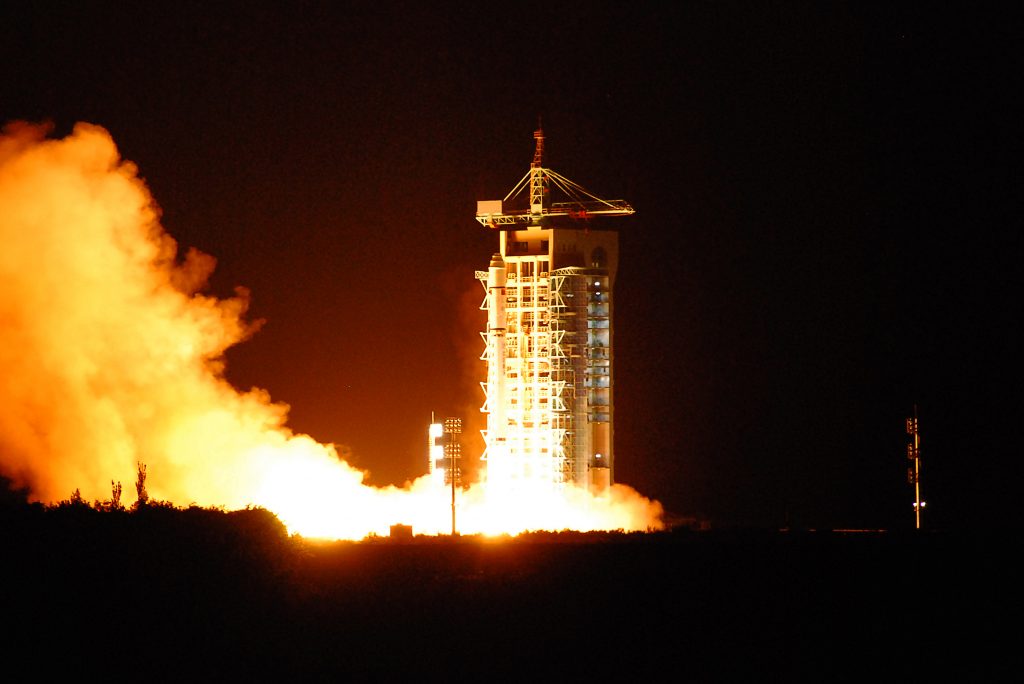 China's quantum satellite - nicknamed Micius after a fifth century BC Chinese scientist - blasts off from the Jiuquan satellite launch center in China's northwest Gansu province on Aug. 16, 2016. STR/AFP/Getty Images